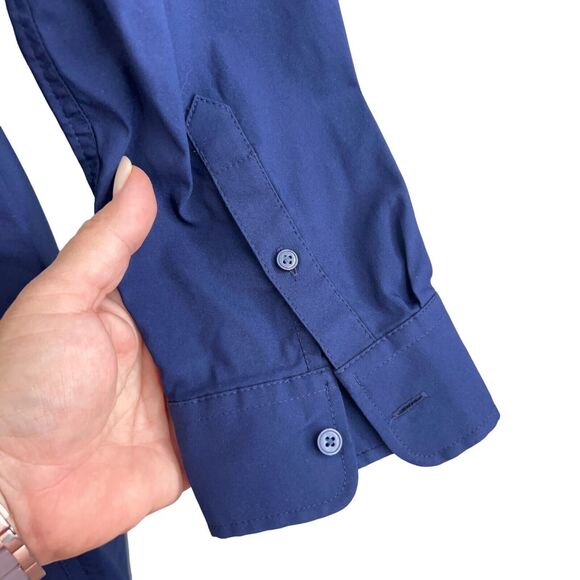 UNTUCKIT Women's Angela Shirt Dress Long Sleeve Blue Stretch Cotton Size 10 - Picture 10 of 16